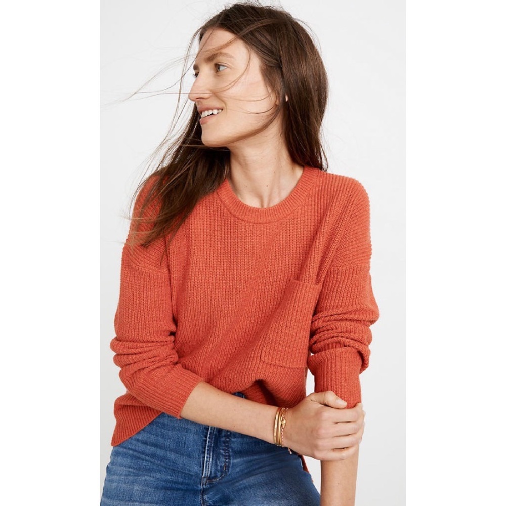 Madewell Thompson Pocket Pullover Sweater Knit